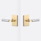 Sure-Loc Hardware Sure-Loc Hardware Levanto Passage Rosette, Satin Brass, Smooth Grip in Polished Chrome LV101 SB GRIP-SM 26 - alternate 1
